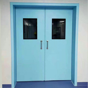 JST Fire Rated Steel  Double Leaf Glazed Security Fireproof  Hotel School hpl hospital doors