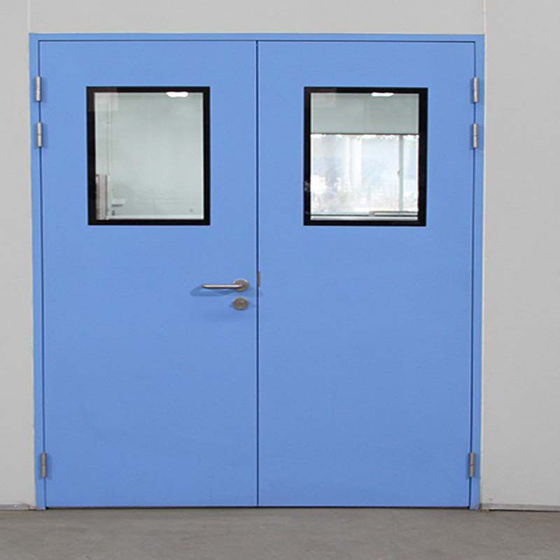 JST Fire Rated Steel  Double Leaf Glazed Security Fireproof  Hotel School hpl hospital doors