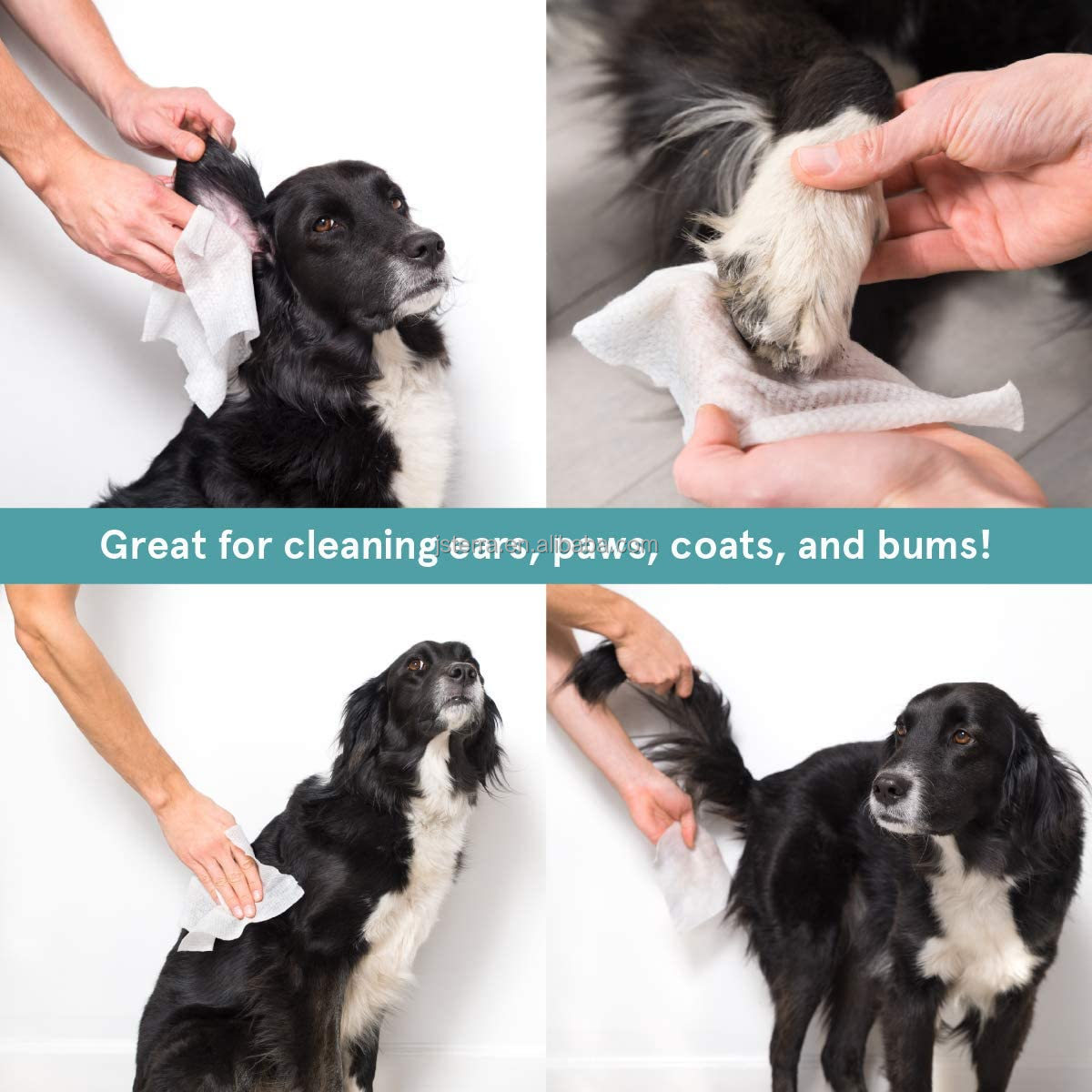 Pet Bathing Wipes for Dogs & Cats Cleaning & Deodorizing Grooming Gloves Nourish Fur Glove Wipes for Daily Care and Traveling