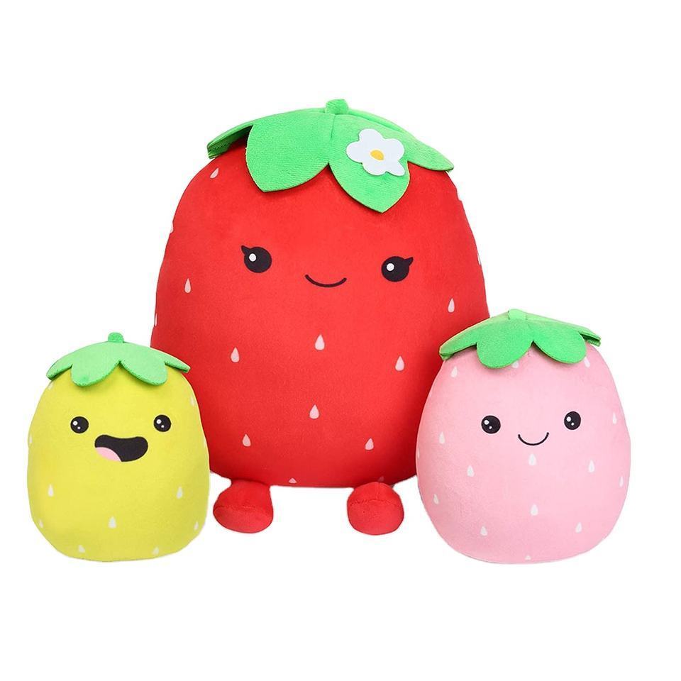 New Design Education Gifts Pet Plush Fruit strawberry Baby Play Fruit jellyfish plush pillow Stuffed Animals Toys