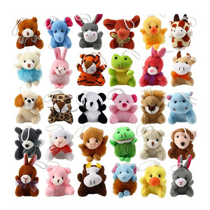 2024Hot Sale Wholesale Custom Character Design Mini Plush Animal Toy Set Cute Soft Small Oem Custom Plush Keychain