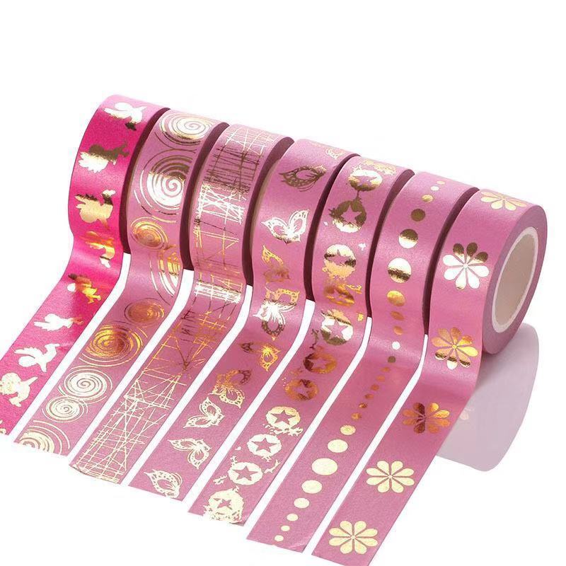 hot sale 15MM Gold Foil Skinny Masking washi Tape Decorative Pack for  Crafts, Gift Wrapping, Holiday Decoration