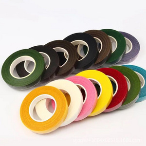 Hot sale 1/2" Wide x 30 Yard Floral Adhesives for Bouquet Stem Wrap Florist Tapes Flowers Making Tapes