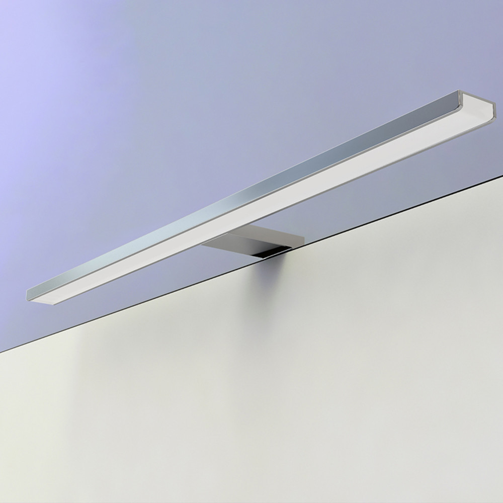 Built-in driver 300mm 400mm 600mm Length Polished Chrome led mirror light for bathroom