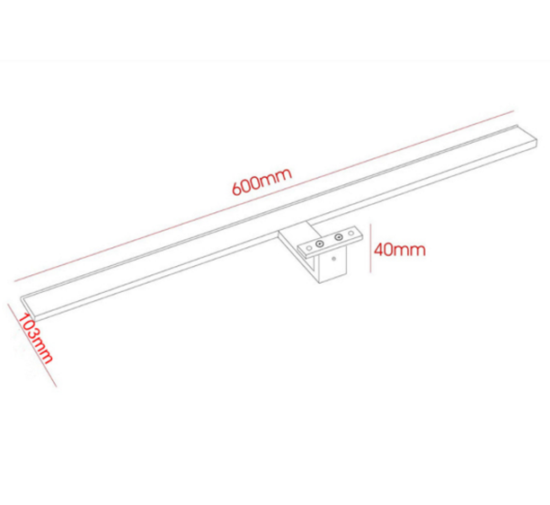 8W 600LM IP44 led lamp for bathroom mirror 600mm length