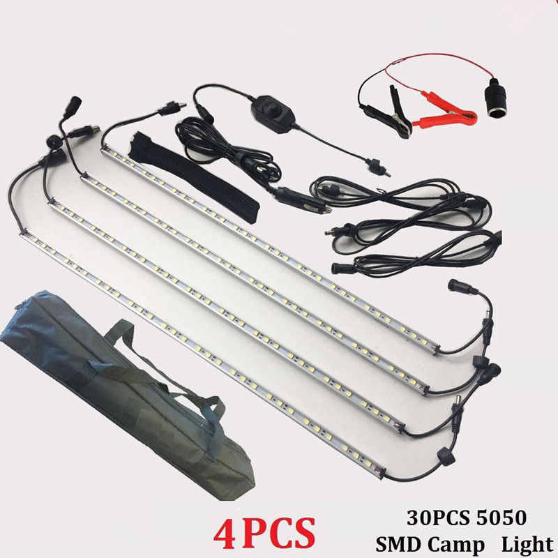 DC 12V waterproof aluminium tent light led camping strip light bar