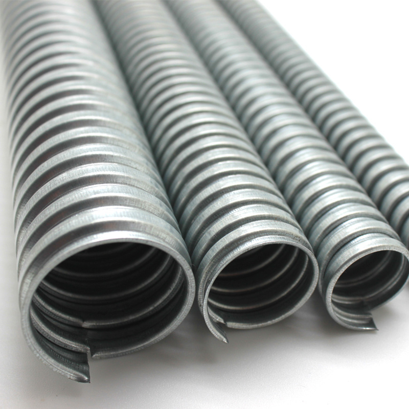 Galvanized steel metal flexible corrugated pipe hose conduit