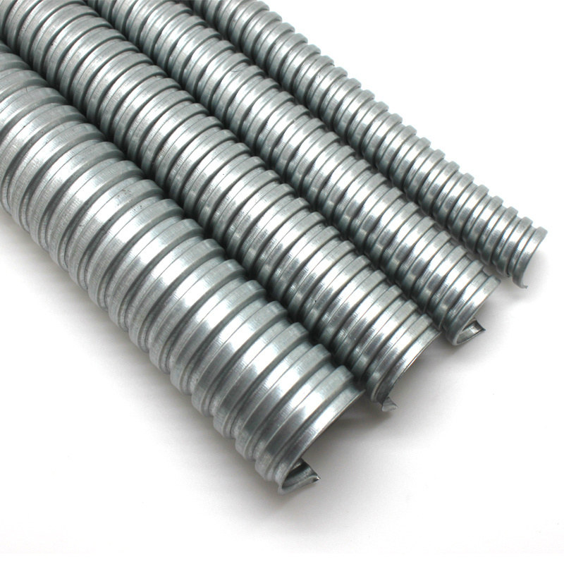 Galvanized steel metal flexible corrugated pipe hose conduit