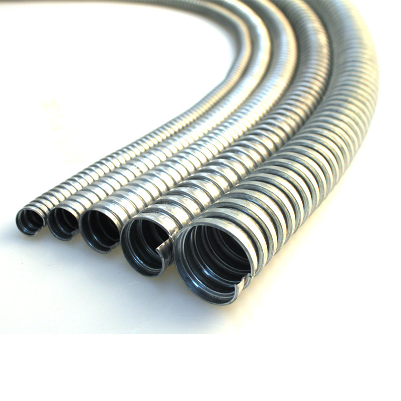 Galvanized steel metal flexible corrugated pipe hose conduit