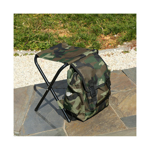 Outdoor folding fishing chair camouflage multifunctional leisure portable fishing stool bag storage light fishing chair