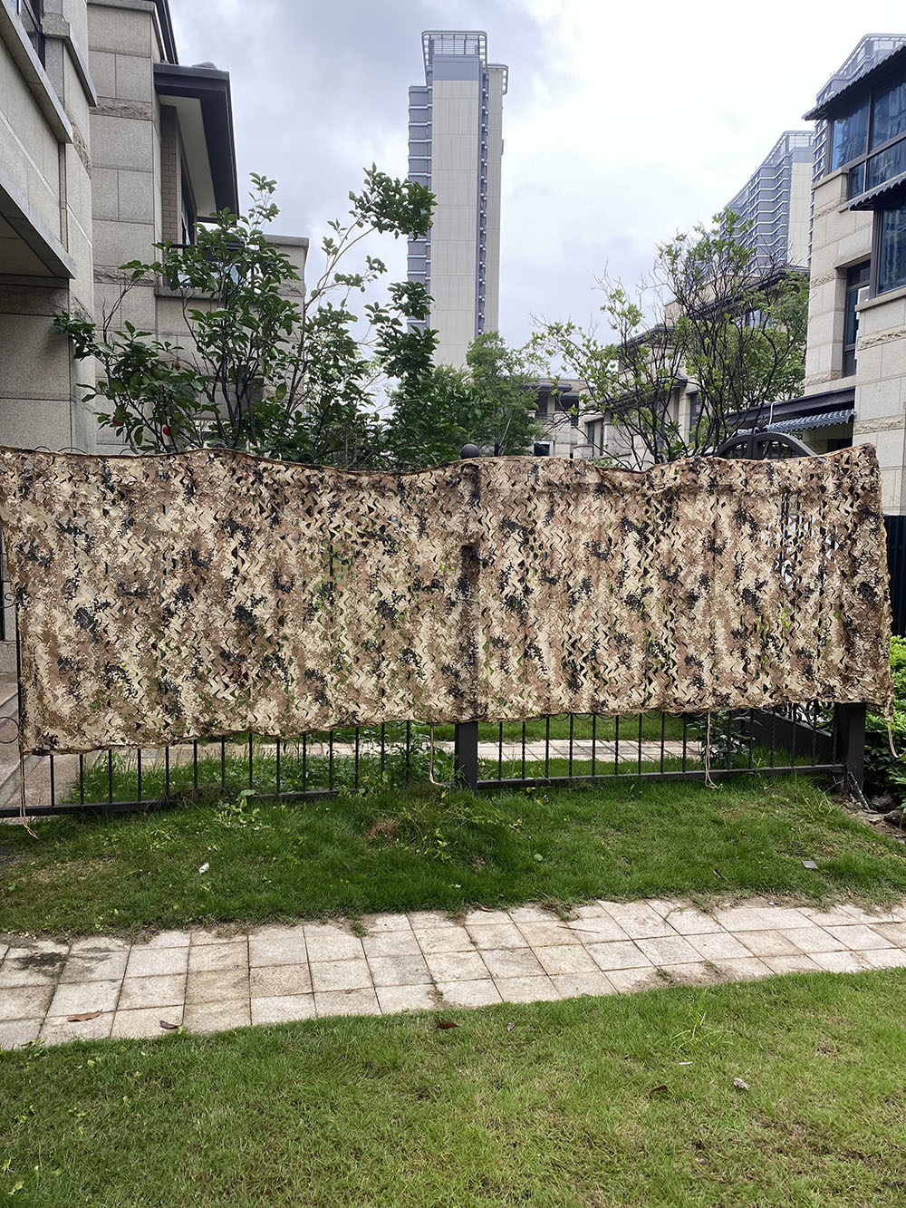 Outdoor Training Camo Net Multispectral Durable Oxford Cloth Polyester Desert Camouflage Net for Hunting Decoration