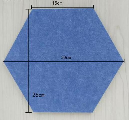 9mm Hexagon Polyester Sound Acoustic Wall Panels Soundproof with Selfadhesive