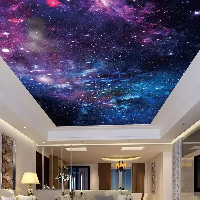 Decorative 3D Acoustic Panel Paint Custom Ceiling Beautiful Starry Sky Living Room Zenith Wall Art