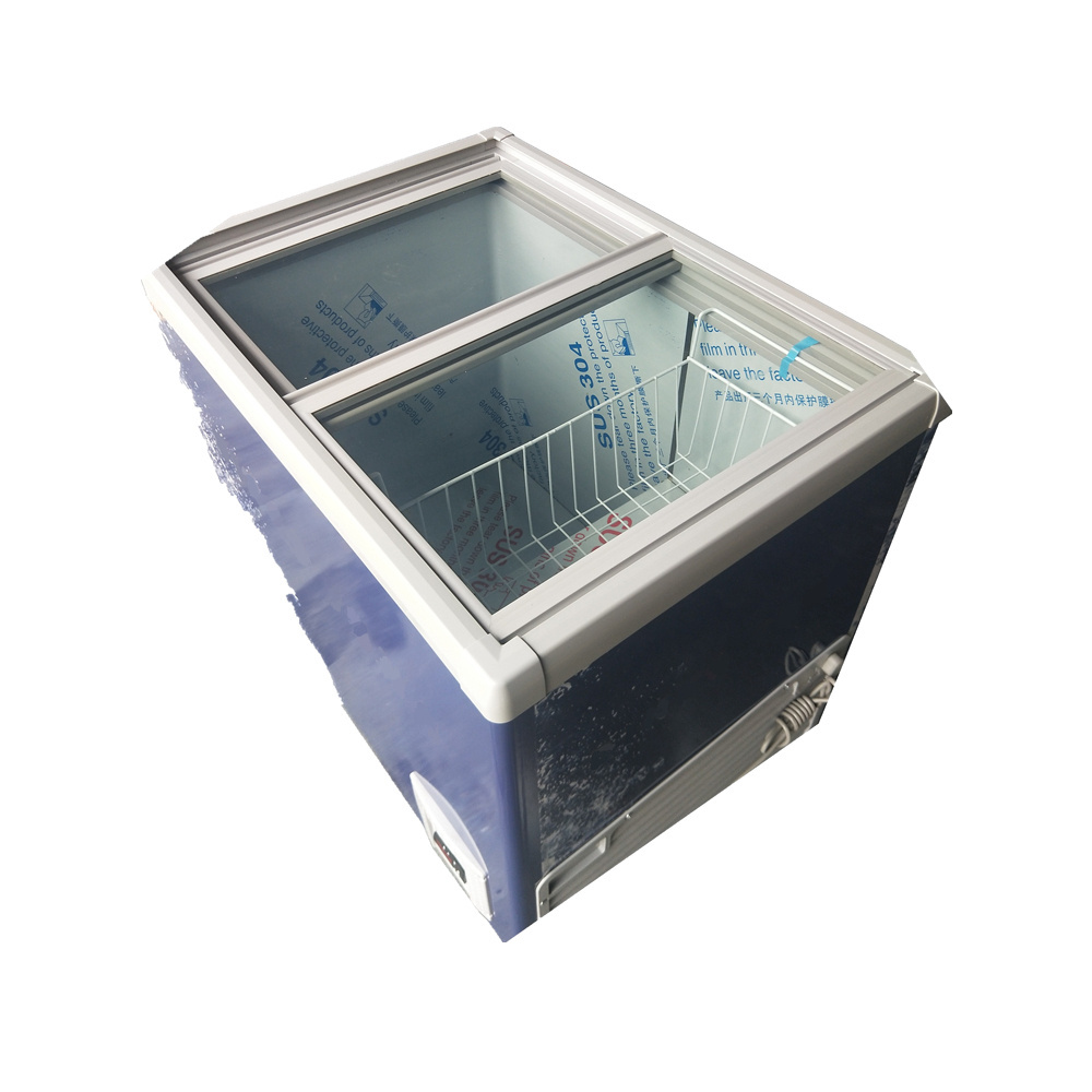 minus 40 degree C low temperature freezer 230 liters used for display for ice cream and deep seafood at supermarkets