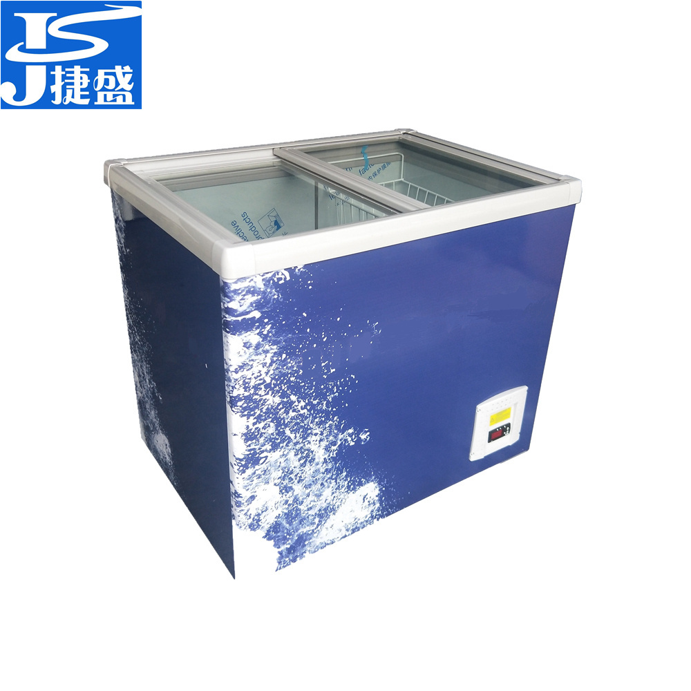 minus 40 degree C low temperature freezer 230 liters used for display for ice cream and deep seafood at supermarkets