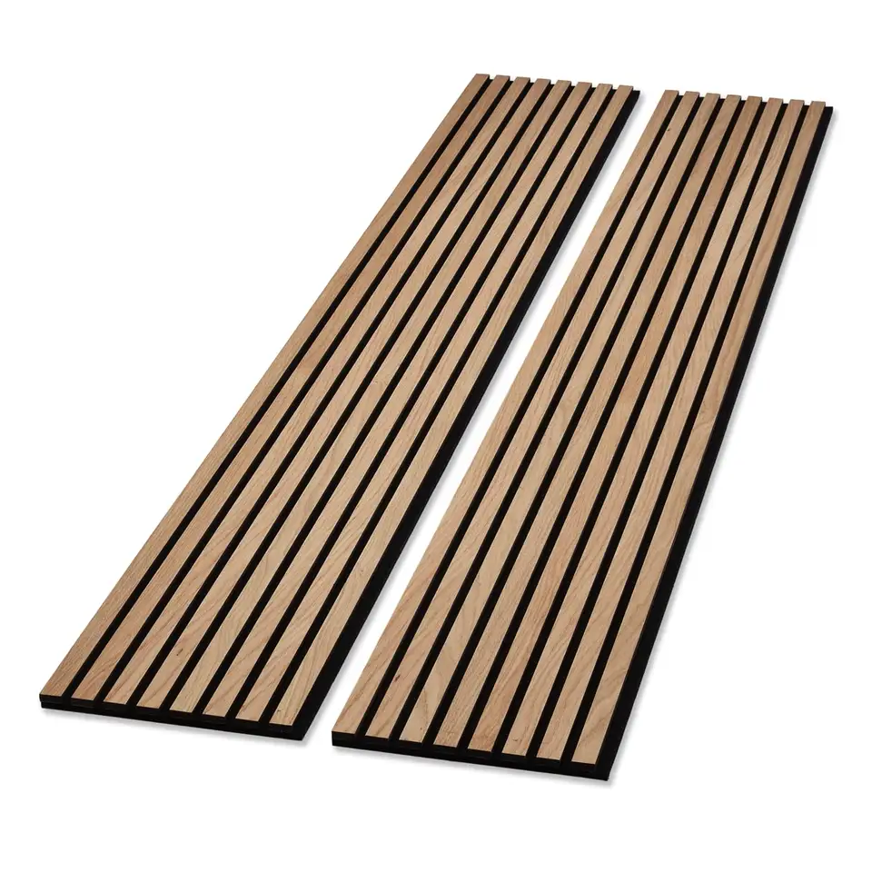 Wood Vneer Slat Acoustic Panels for Wall and Ceiling Decoration Acoustic Panels