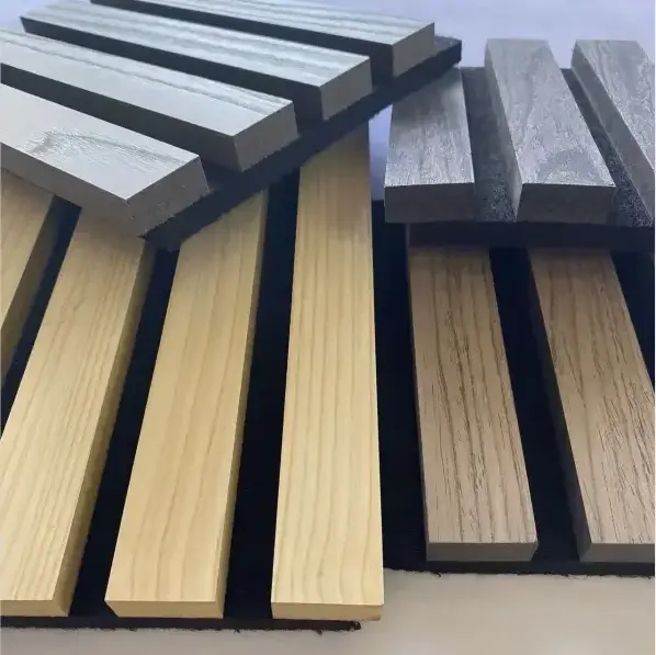 Wood Vneer Slat Acoustic Panels for Wall and Ceiling Decoration Acoustic Panels