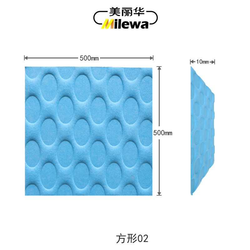 Eco-friendly Polyester Fiber Soundproof 3D Polyester Acoustic Panel Decorative Acoustic Panel