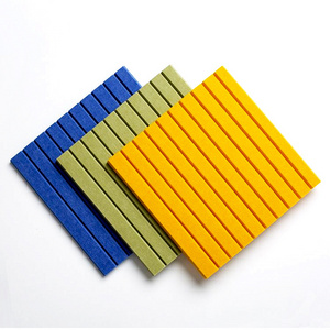 30*30cm Square Sound Absorbing Board Self Adhesive Soundproof Wall Panels Polyester Acoustic Panels for Home Studio Rooms