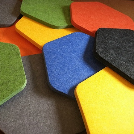 Art Acustic Panel Absorber Board 3d Wall Felt Soundproof Decorative Hexagon Pet Polyester Fiber Acoustic Panels For Office