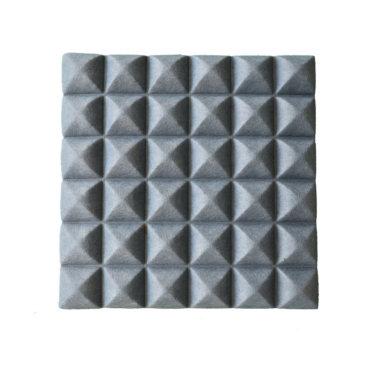 Durable Styled Acoustic Panel Cladding Art 3D Textures Design Decorative 3D PET Wall Panels