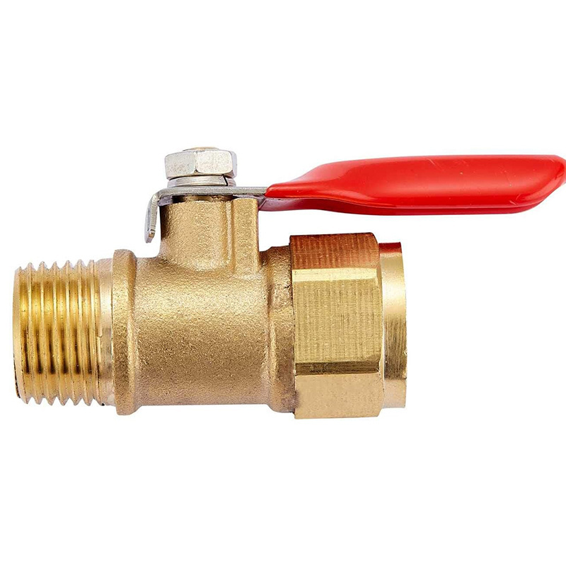 Heavy Duty Brass Inline Mini Ball Valve Shut Off Switch, 3/8