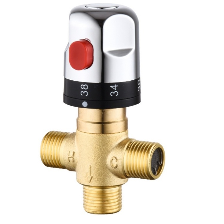 Thread Brass Water Heater Thermostatic Mixing Valve (Temperature Control Valve) Thermostatic Valve For Hot Water