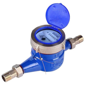 1/2~2 Inch BSP NPT Thread Dry/Wet Type  Household Water Meter With Brass/Copper Couplings