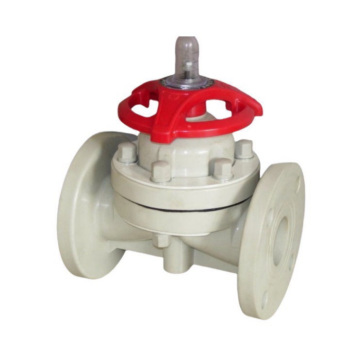 PN10 DN15-DN600 Flange Ends Plastic UPVC CPVC FRPP Anti-corossive Diaphragm Valve For Water Supply Or Drainage