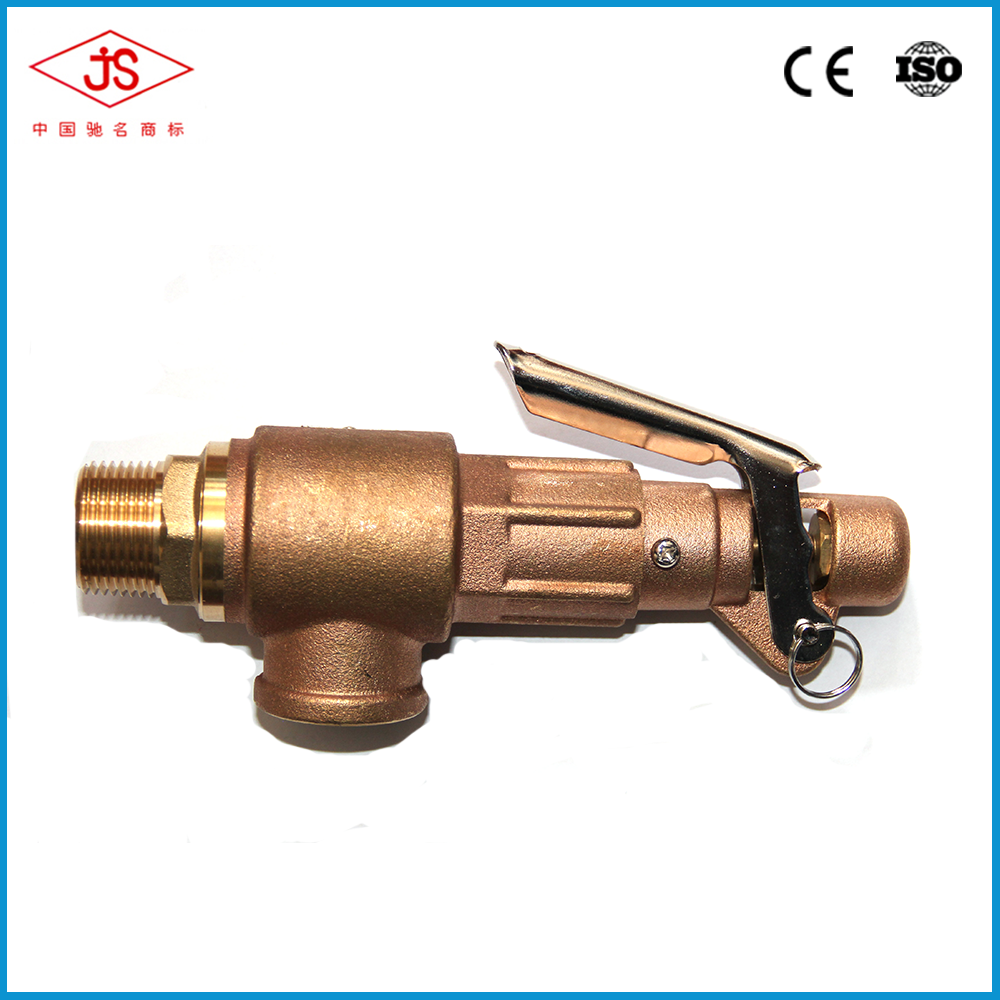 High Lift Brass Steam Boiler Safety High Pressure Valve BSP Thread Spring Loaded Lever type Safety valve pressure relief valve