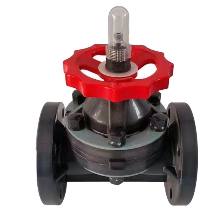 PN10 DN15-DN600 Flange Ends Plastic UPVC CPVC FRPP Anti-corossive Diaphragm Valve For Water Supply Or Drainage