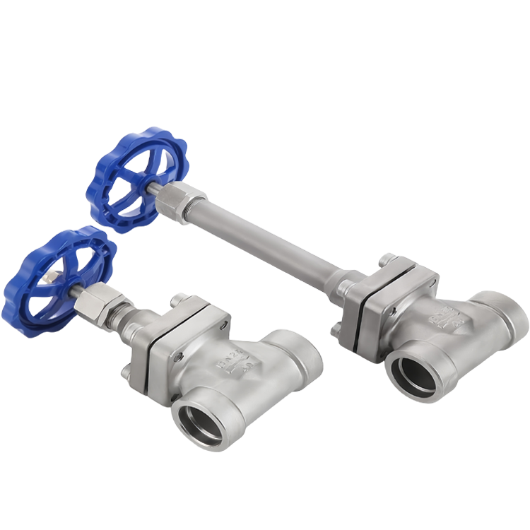 Cryogenic Globe valve OEM Low Temperature Long Stem Stop Valve  Gas Control Stainless Steel Welding Valve