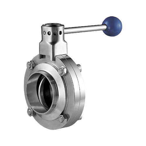 Food Grade Dairy Stainless Steel SS304 SS316L Manual Pull Handle Sanitary Tri Clover Clamp Vacuum Butterfly Valve