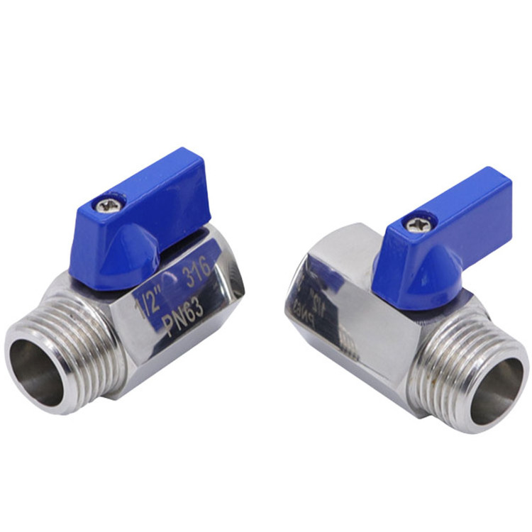 316 Stainless Steel Small Mini Ball Valve Thread Shut-Off Ball Valve