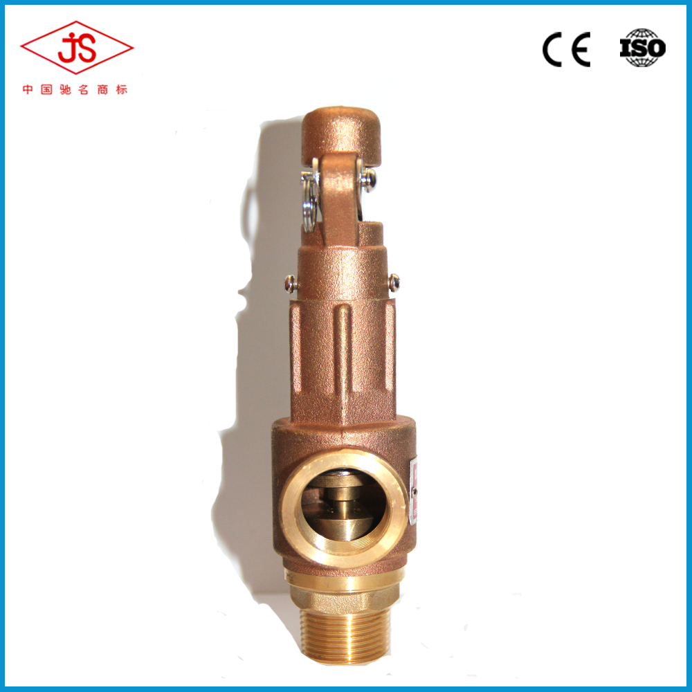 High Lift Brass Steam Boiler Safety High Pressure Valve BSP Thread Spring Loaded Lever type Safety valve pressure relief valve