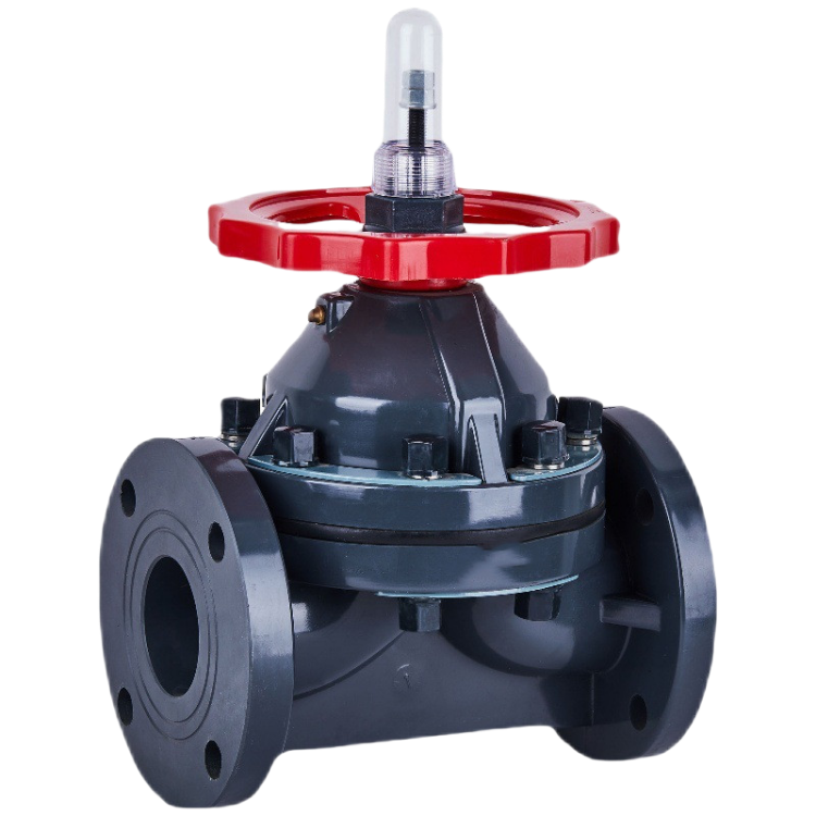 PN10 DN15-DN600 Flange Ends Plastic UPVC CPVC FRPP Anti-corossive Diaphragm Valve For Water Supply Or Drainage