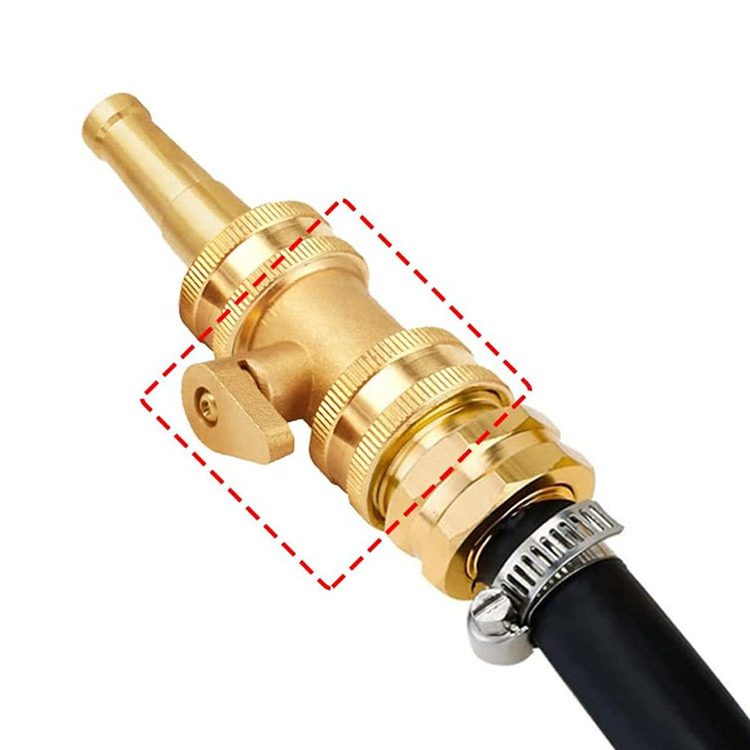 Brass Garden Hose Shut Off Valve Heavy Duty Threaded Water Hose Ball Valve with Washers for Hoses Connector