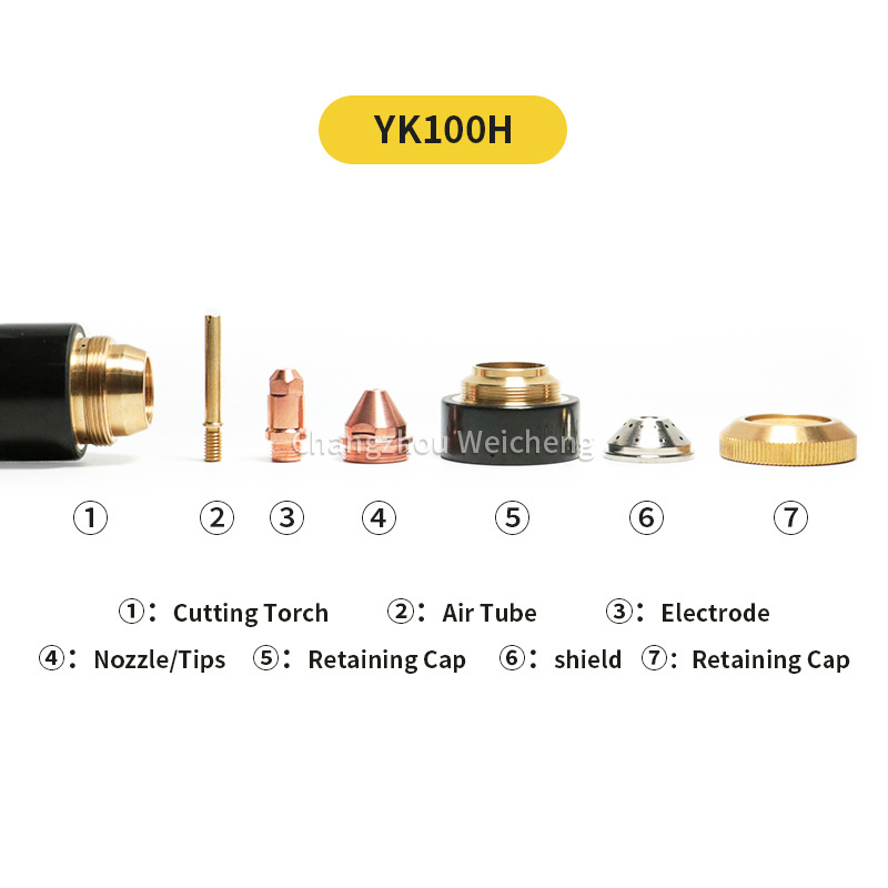 Factory Direct Sale YK100 Plasma Cutting Consumable YK100101 Plasma Torch YK100H Air Cooling Torch YK-100H