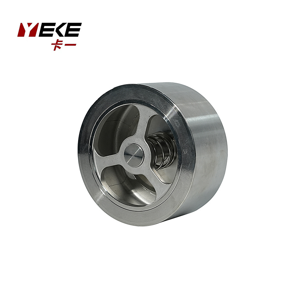 Yeke DN15 Wafer Lift Type Check Valve Stainless Steel 304 PN40 Spring Loaded OEM Clamp General Swing Check Valve Pvc Flange