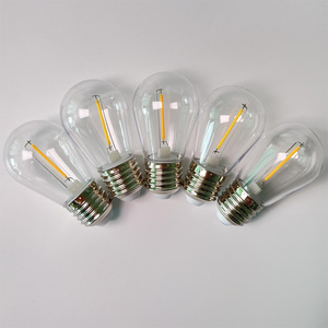 S14 Plastic Shatterproof Edison Vintage Style Replacement 1 Watt Outdoor Light Bulbs for string lights