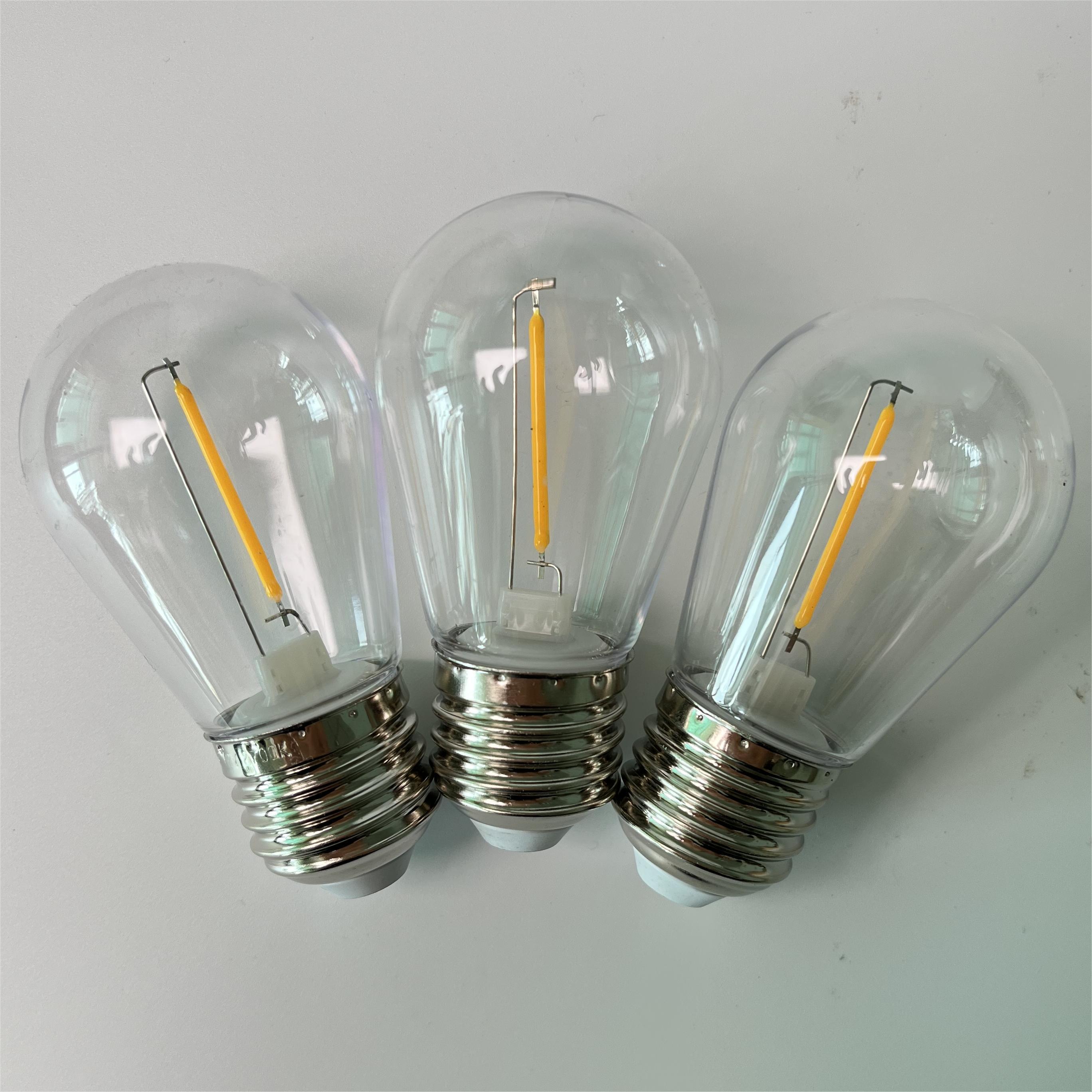 Hot Sales S14 G45 Outdoor String Light Bulb 1W 2W E26 E27 Low Voltage DC3V 12V 24V Led Filament bulb