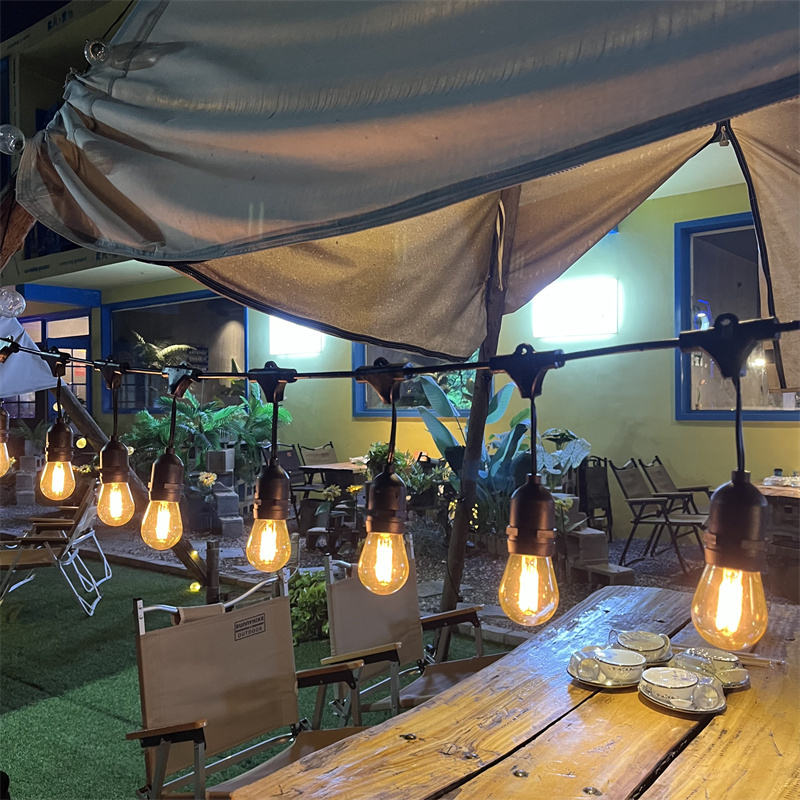 Decorative Custom Filament Bulbs Warm White Plastic Bulb Led String Light Outdoor Garden Lighting Waterproof