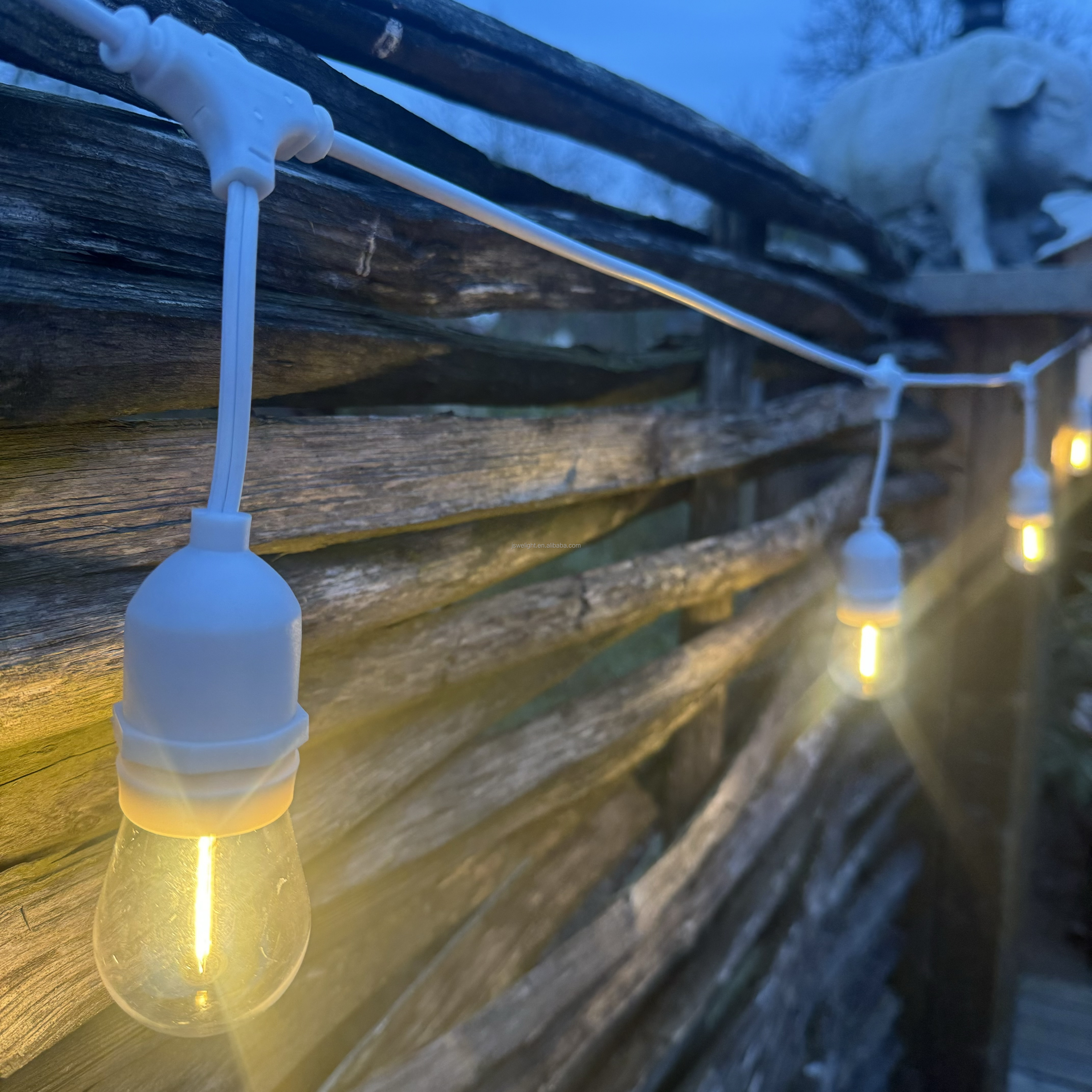 guirnaldas de luces exterior LED Bulb IP65 Waterproof Wedding Porch Patio Garden Outdoor Cafe S14 Festoon String Light