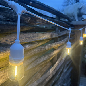 guirnaldas de luces exterior LED Bulb IP65 Waterproof Wedding Porch Patio Garden Outdoor Cafe S14 Festoon String Light