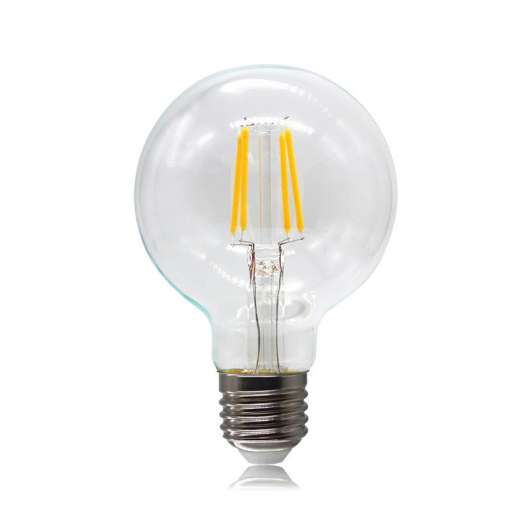 Glass body G80 Globe 6W E27 LED Edison Bulb G80 Antique Vintage LED Filament Light