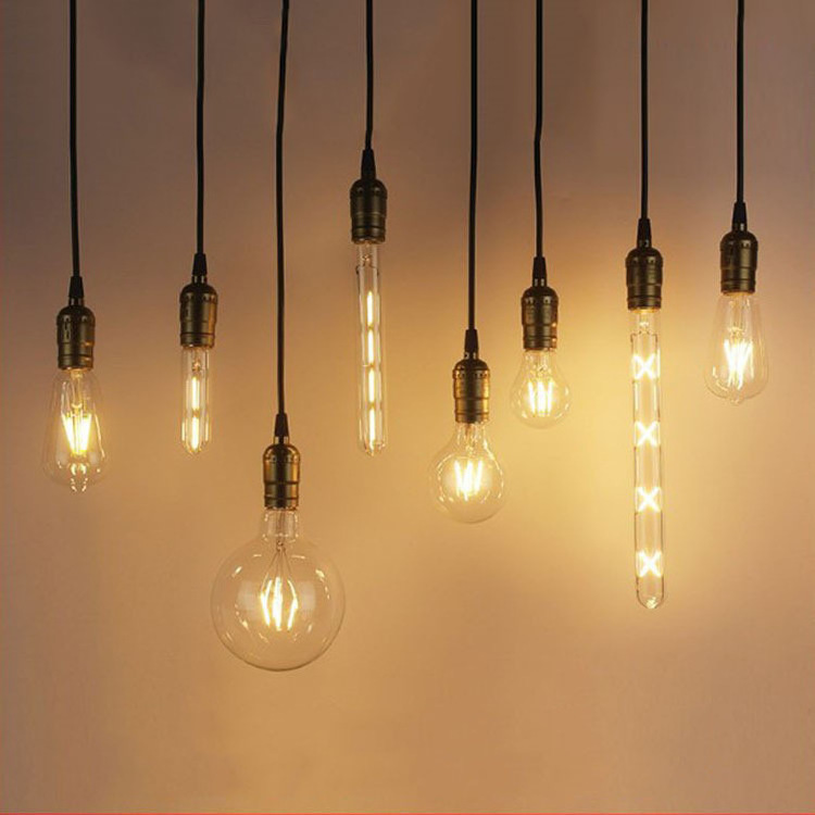 Globe Shape led bulb G125 G95 ST64 led filament bulb edison bulbs Clear Amber Warm White Lamp