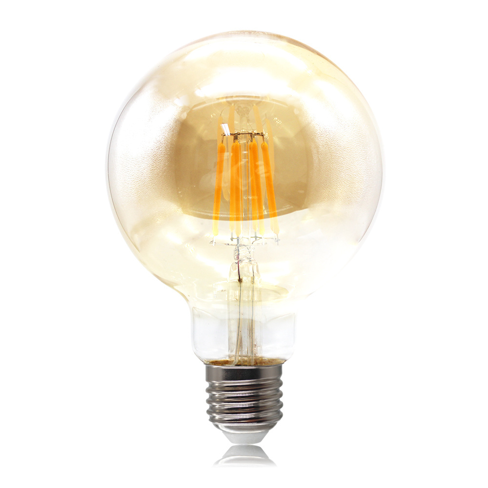 New style amber glass 4watt A60 ST64 G80 G95 G125 4W 6W 8W Antique led edison lamps e27 Light Vintage Bulbs