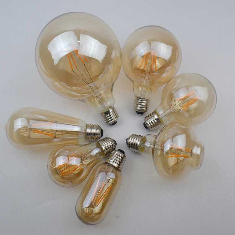 Glass body G80 Globe 6W E27 LED Edison Bulb G80 Antique Vintage LED Filament Light