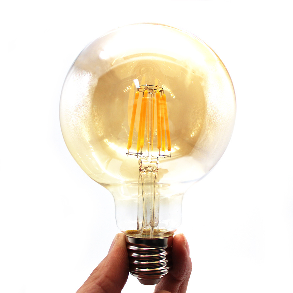 New style amber glass 4watt A60 ST64 G80 G95 G125 4W 6W 8W Antique led edison lamps e27 Light Vintage Bulbs