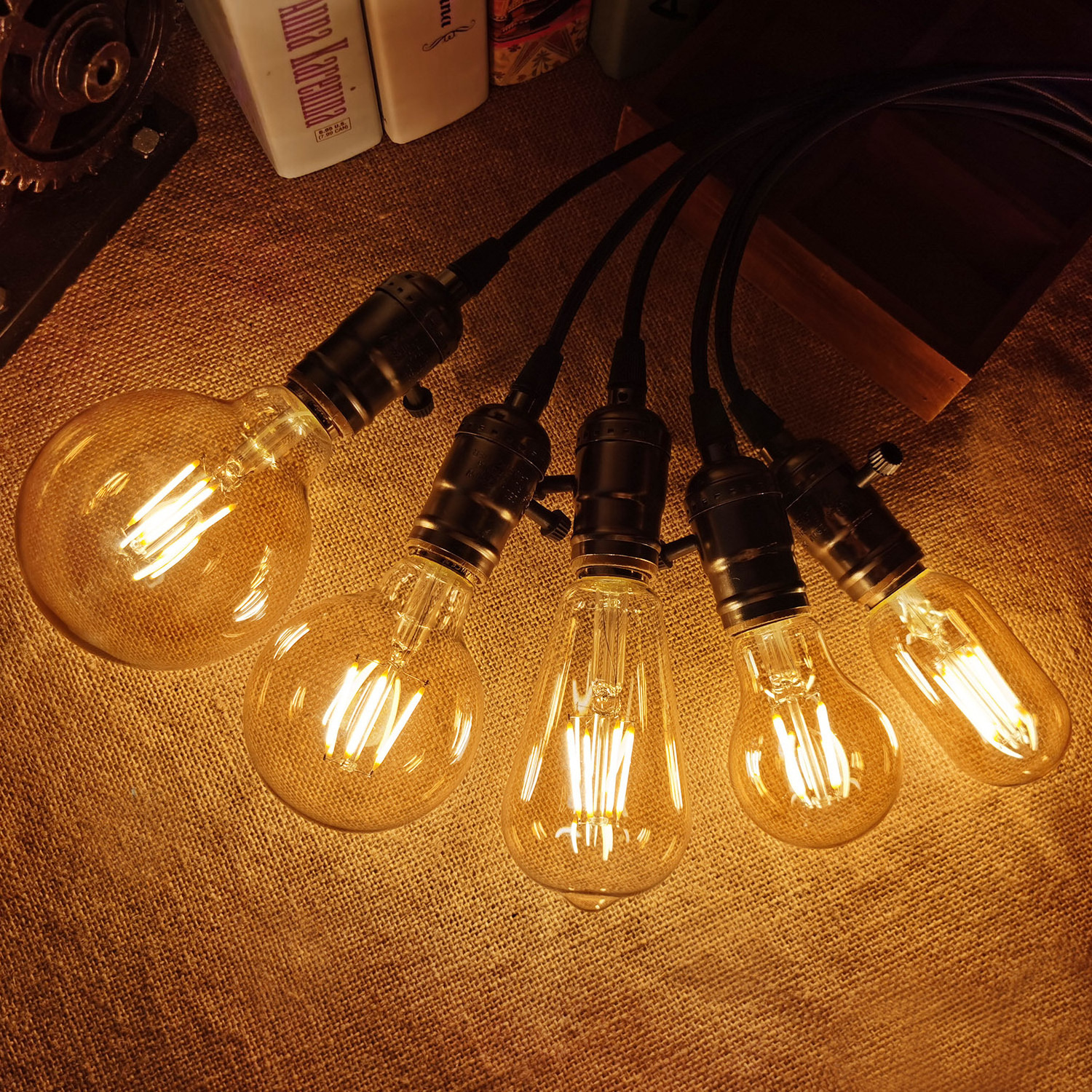 Glass body G80 Globe 6W E27 LED Edison Bulb G80 Antique Vintage LED Filament Light